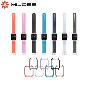 Ремешок для Amazfit Bip, защитный чехол для Huami Amazfit Bip, браслеты, аксессуары, силиконовый чехол для ПК