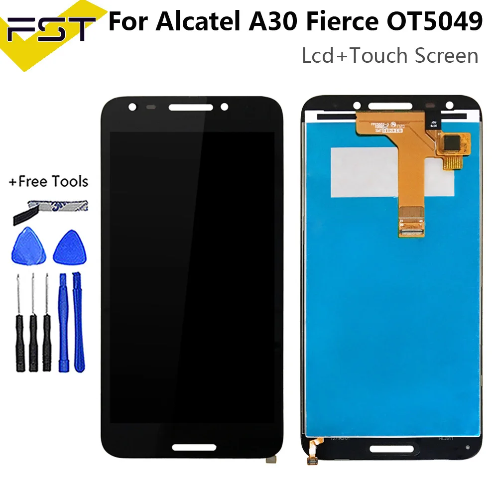ЖК экран 5 дюйма для Alcatel A30 Fierce OT5049 5049 5049Z Revvl Вт с сенсорным сенсором в сборе +