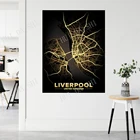 Ливерпуль-город светильник s плакат печать свет карта настенные художественные плакаты