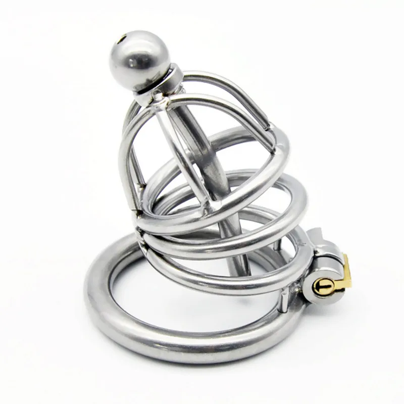 Нержавеющая сталь Мужской Целомудрие устройство с уретры разъем катетера петух