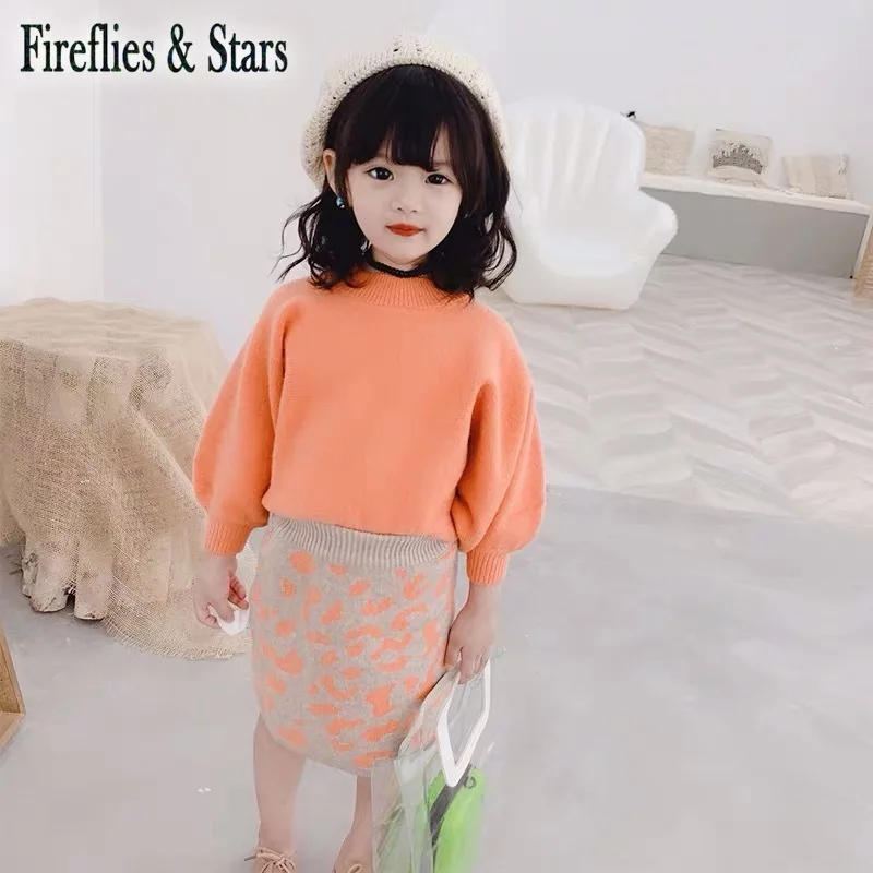 Сезон весна осень Комплект одежды для девочки из 2 предметов Детский свитер + юбка