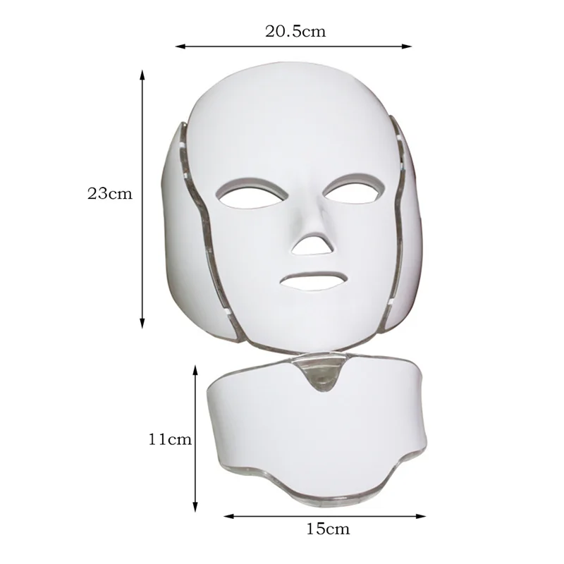 Светодиодная маска для лица 7 цветов легкая фотонная терапевтическая омоложения