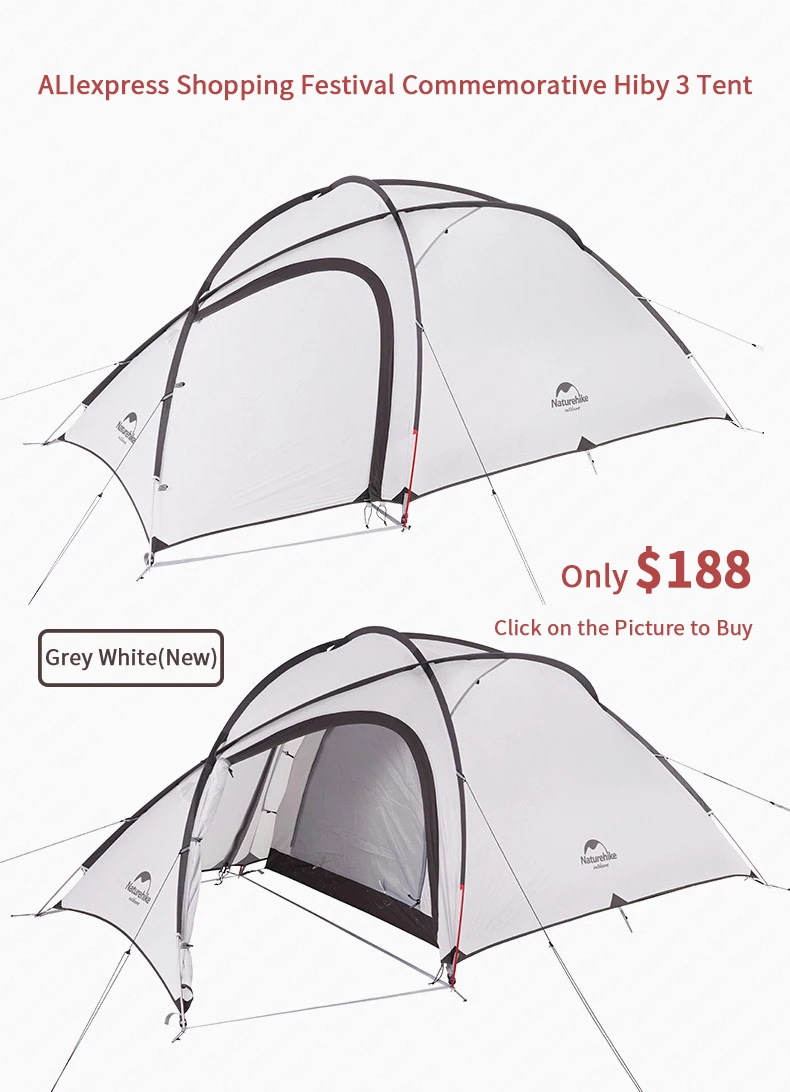 Naturehike палатка новая Hiby серия палатка 20D силиконовая ткань открытый 3-4 человек ультра-светильник 4 сезона семейный тент
