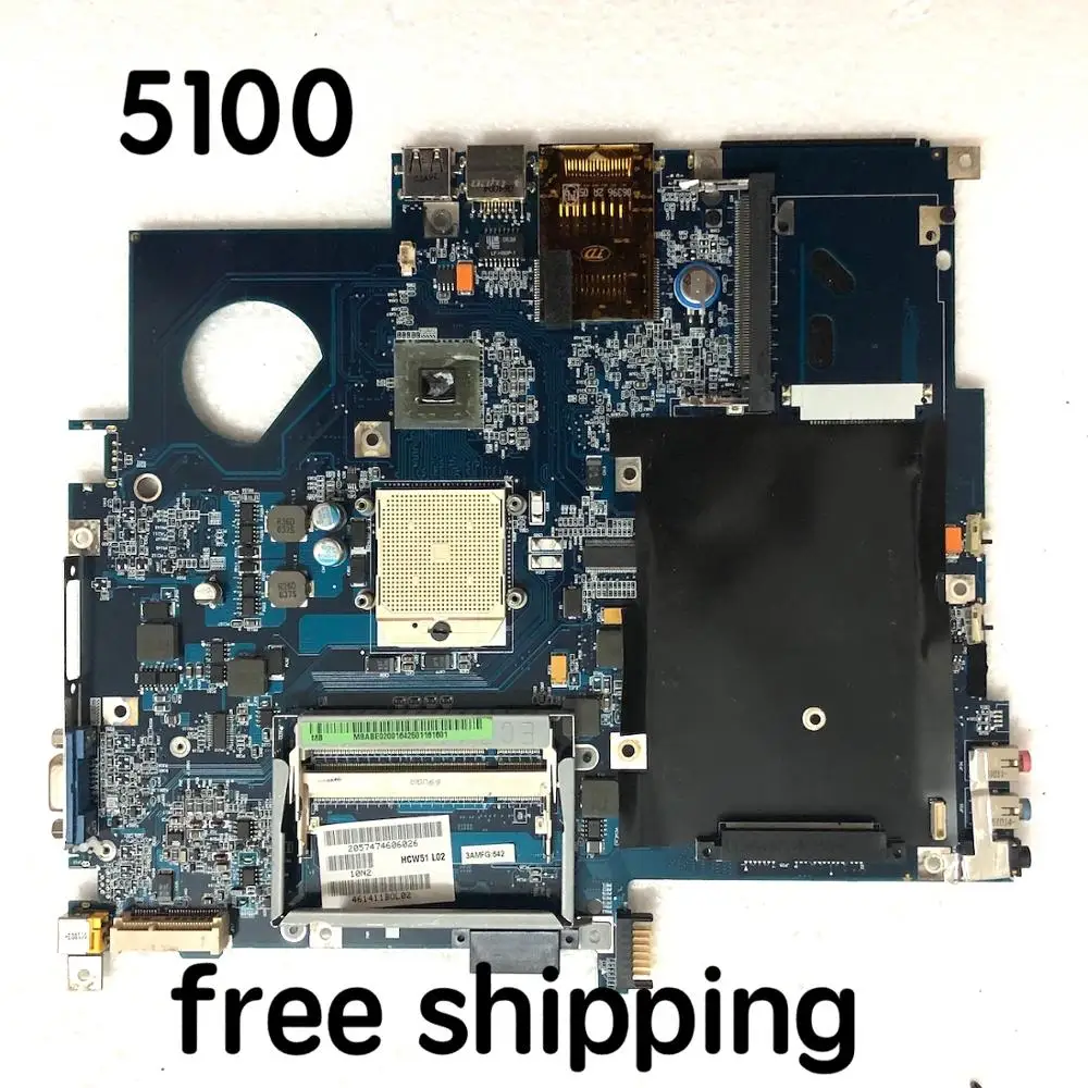 Материнская плата MBABE02001 для ACER 5100 3100 5110 5510 материнская ноутбука HCW51 BL51 100%