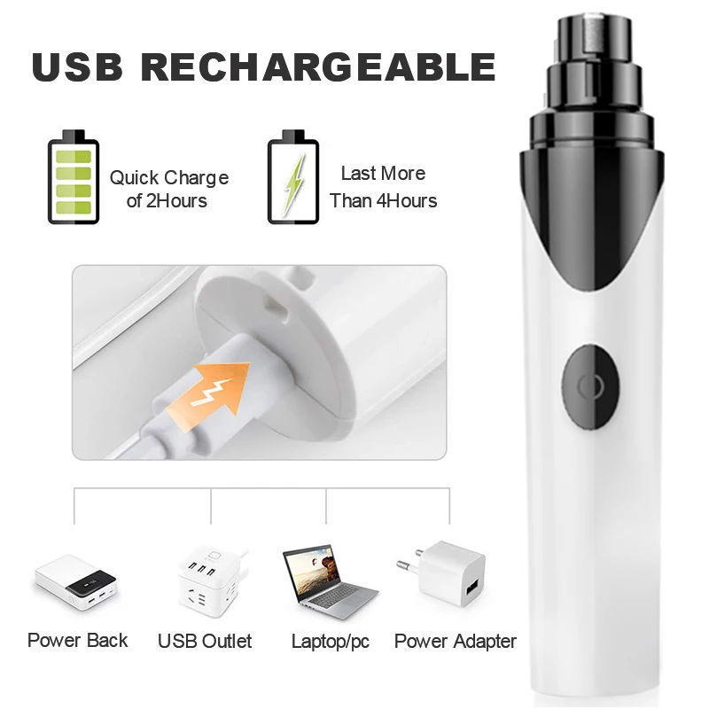

Dog Nail Clippers Electric Pet Nail Scissors Grinder For Dog Cat Claw Grooming Trimmer Cutters Beauty Nail Mill Pet Supplies