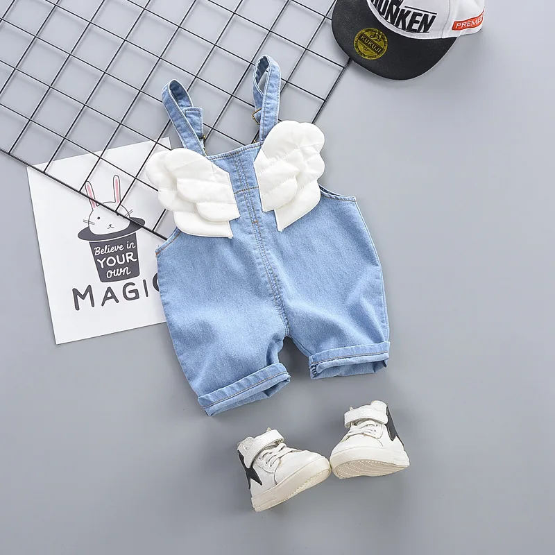 Новый летний костюм для маленьких мальчиков модная футболка девочек комбинезоны