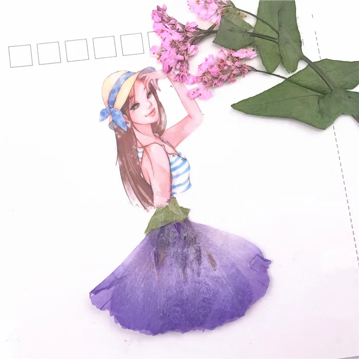 16 шт./3-5 см натуральные прессованные цветочные лепестки вечный фанерообразный