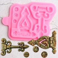 industrial hardware hinge border silicone molds steampunk fondant cake decorating tools candy clay chocolate gumpaste moulds