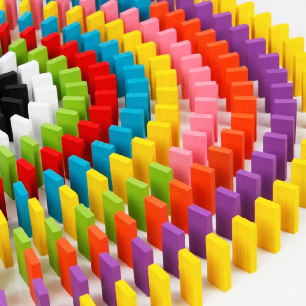 Деревянные игрушки Монтессори 120-480 шт. радужные блоки домино игры развивающие