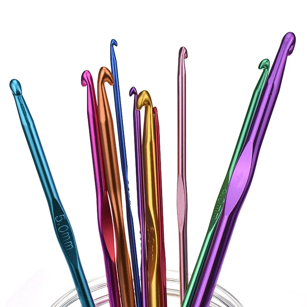 

100Pcs DIY Crochet Hooks Needles Stitches Knitting Arts Craft Case Crochet Agulha Set Weaving Sewing Tools Scissors Accessories