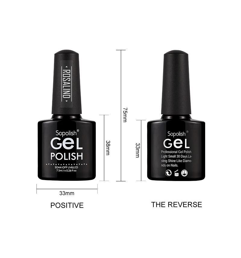 УФ-гель для ногтей ROSALIND верхнее покрытие гибридный лак 7 5 мл отмачиваемый