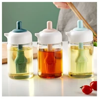 creative glass oil bottle with brush vinegar bottle sauce cooking barbecue oil brush home kitchen supplies accessorie gh1153