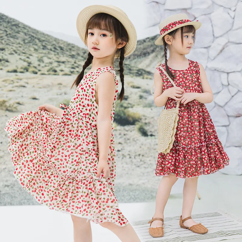 Teen Kids Dresses for Girls Clothes 2021 Summer Floral Bohemia Beach Dress Children's Princess Outfits 10 12 14 Years | Детская