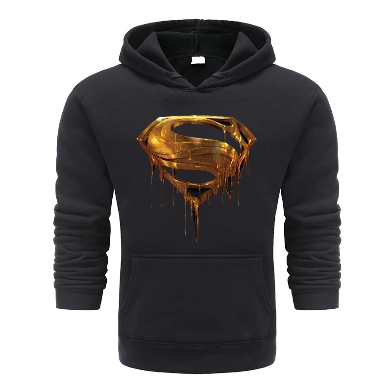 Мужская Спортивная толстовка с капюшоном Осень-зима 2020 принтом Супермена Harajuku