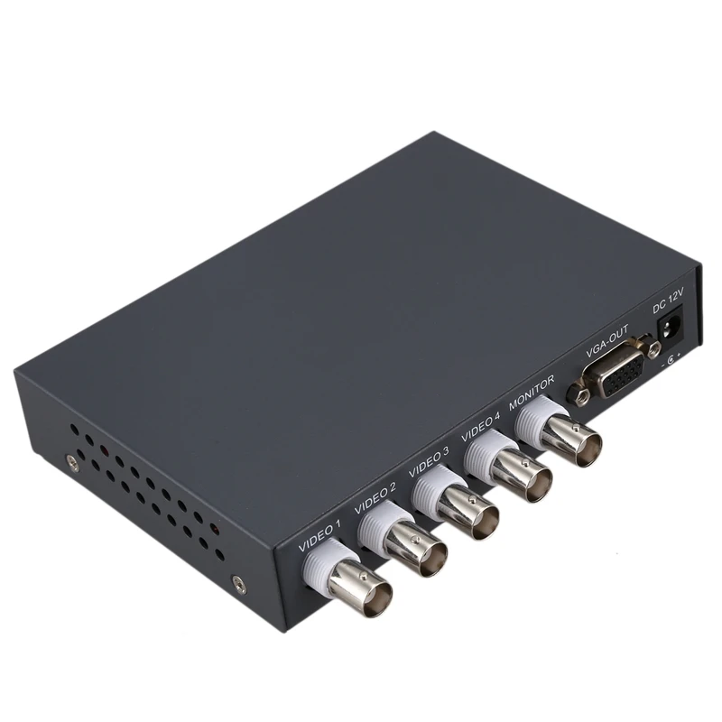 VGA 4CH цветная камера видеонаблюдения видео процессор Quad Splitter пульт