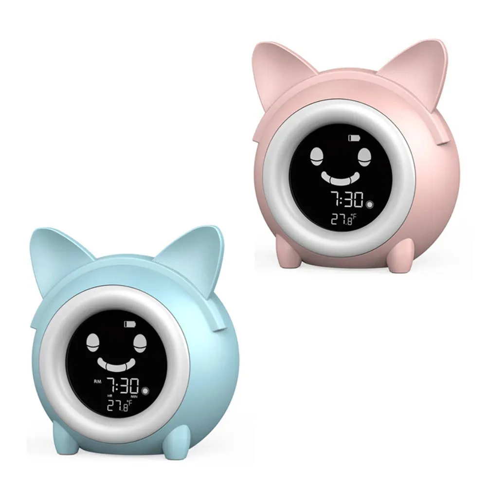 

Kids Alarm Clock Sleep Training Night Light Digital Wake Up Clock Colorful With Temperature NAP Timer For Bedroom Birthday Gift