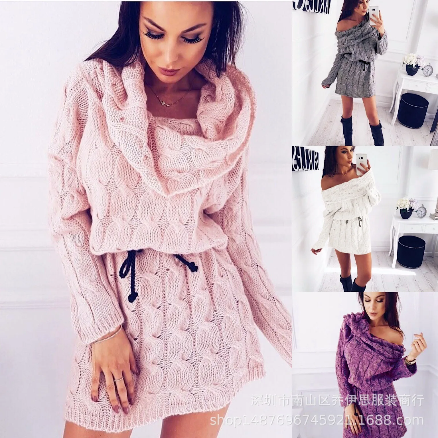 ZOGAA женские вязаные платья 2020 зима осень сексуальное платье с открытыми плечами