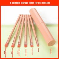 6 pcs basic eye shadow makeup brush set eye shadow brusheyebrow brushlip brushnose shadow brushportable barrel beauty tool