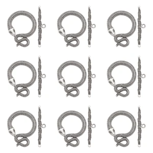 Застежки-тумблеры в тибетском стиле под античное серебро для изготовления ювелирных изделий, браслетов, ожерелий, крючков, аксессуары, 5 комплектов