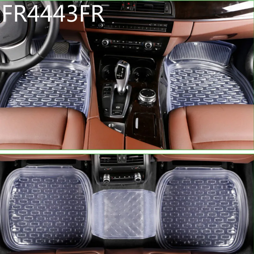

Универсальные Нескользящие автомобильные коврики FR443366FR 64*47 см, автомобильные коврики, автомобильный коврик, прозрачный черный, 5 шт./компле...