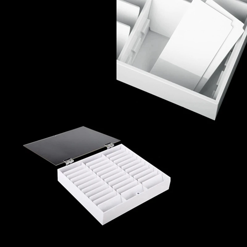 

Nail Manicure Storage Box 33 Grids Portable Adjustable Container Acrylic Organizer Nail Tools