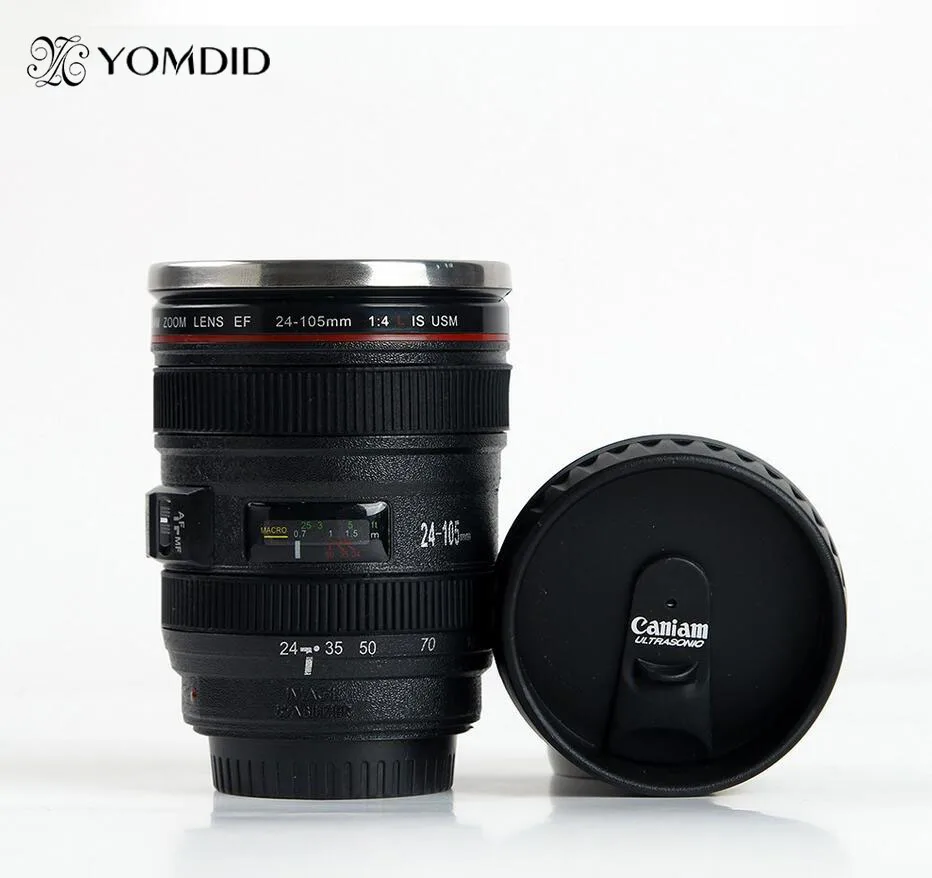 Нержавеющая сталь SLR Камера EF24-105mm кофейная кружка в виде объектива Кружка 1:1 весы caniam кофейная кружка креативный подарок