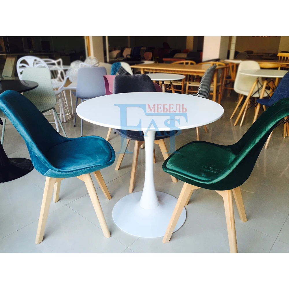 4 шт. обеденное кресло Кухонное на деревянной основе бархатное сиденье