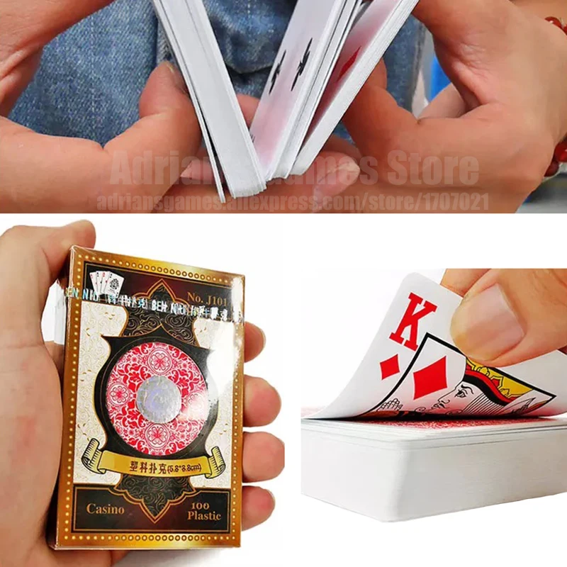 Профессиональные карты Porker пластиковые игральные карты для покера из ПВХ Texas Hold'em 8,8*5,8 cm