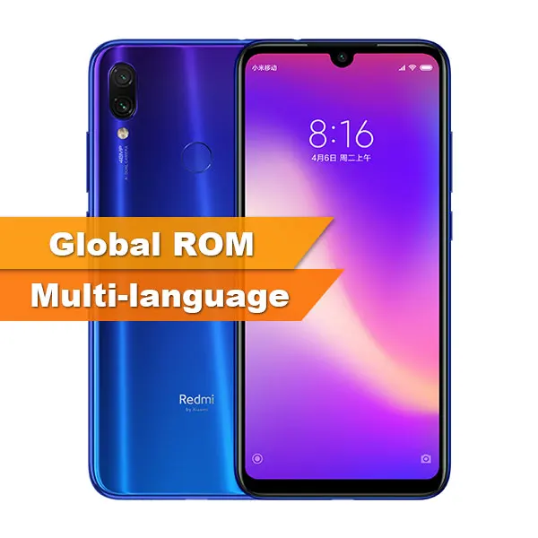 Глобальный Встроенная память Xiaomi Redmi Note 7 Pro 6 ГБ 128 Гб Смартфон Snapdragon 675 Octa Core 4000 мАч 6,3 в форме капли с Экран 48+ 13 Мп - Цвет: Blue Global ROM