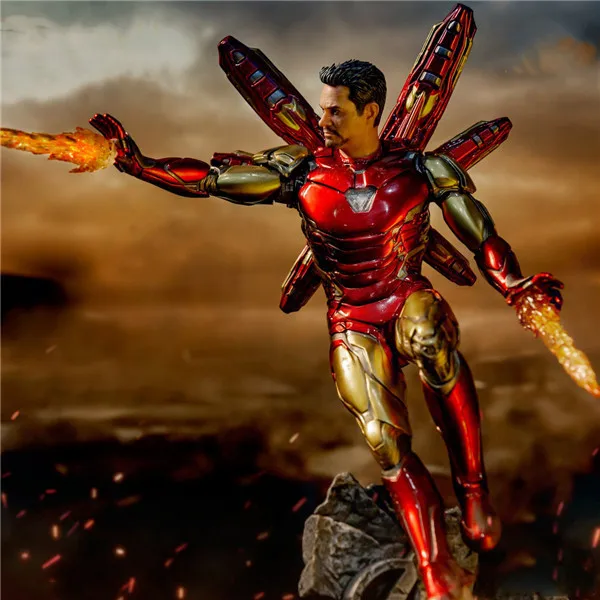 Marvel Avengers Ironman MK85 with 2 Head Statue 1/10 Action Figures Toys |