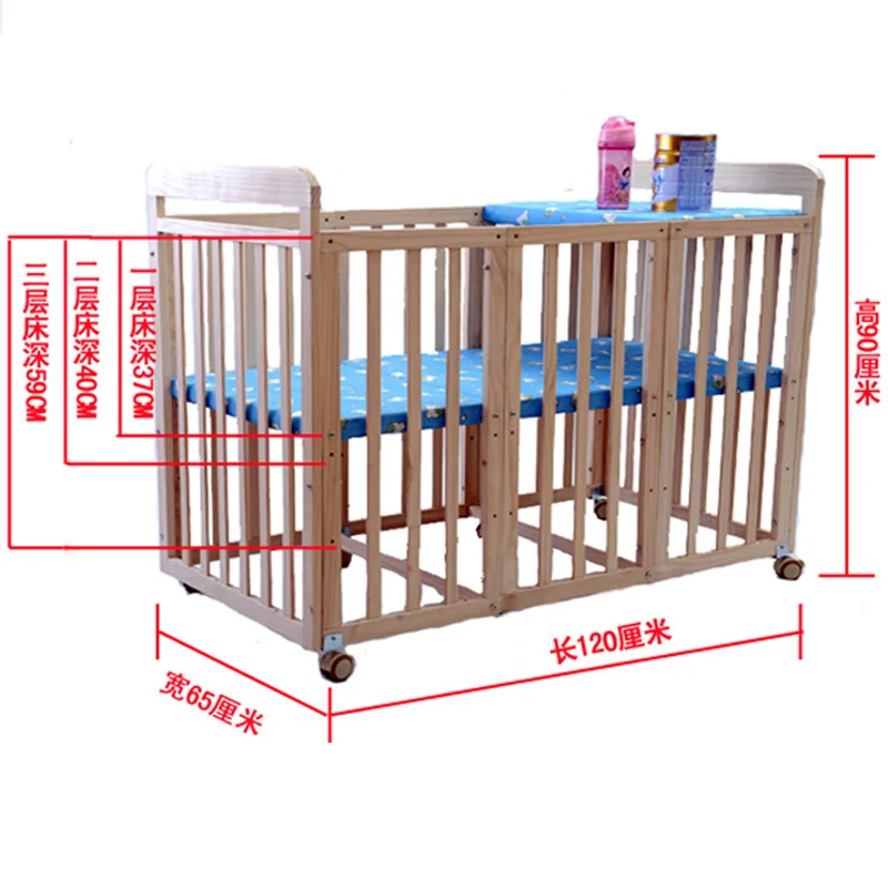 Детская кровать многоцелевой сосновый Колыбель длинный рулон Детский шейкер