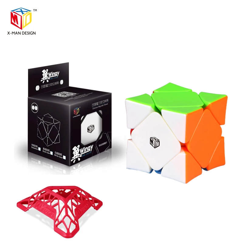 

Qiyi X-Man Design Wingy 3x3 Magnetic Skew Cube Concave Positioning System 3x3x3 XMD Cubo Magico Professional Puzzle Toys Gift