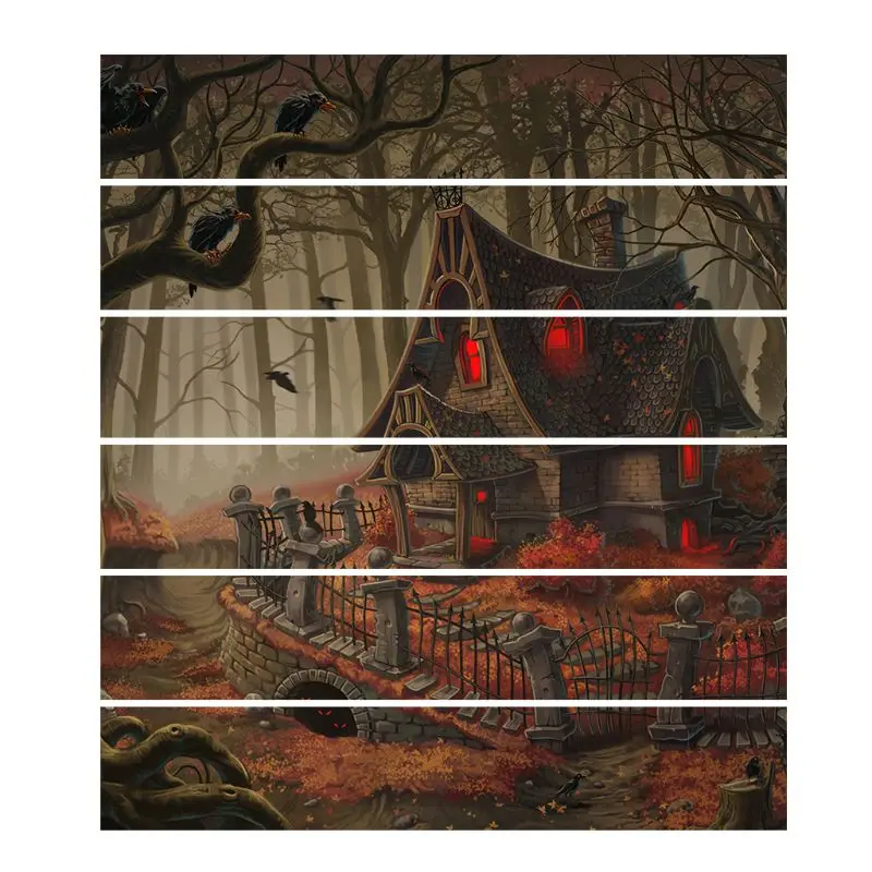 Наклейка для лестницы на Хэллоуин украшение дома с привидениями наклейка