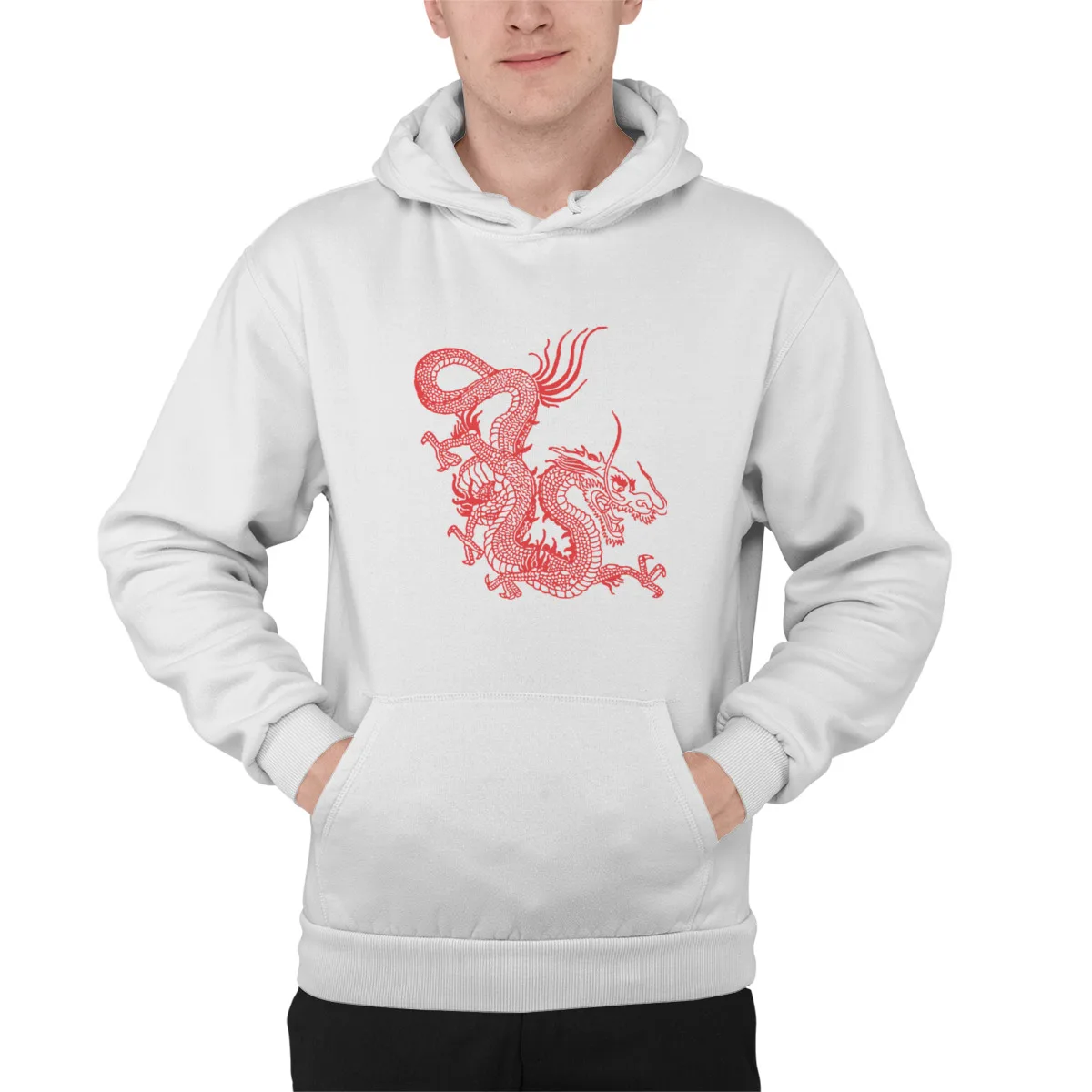 

Men's Hoodie Red Chinese DragonUnisex Kawaii long Sleeve Groot autumn Sweat Capuche 40200