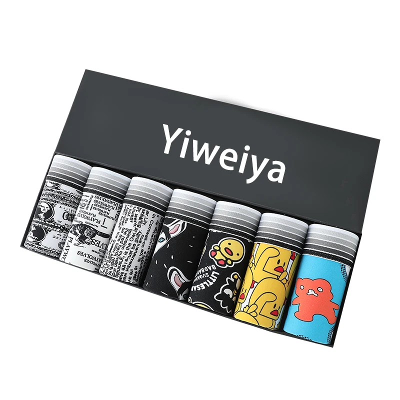 7 шт. Для мужчин нижнее белье (шортики) трусы для подростков милые шортики из