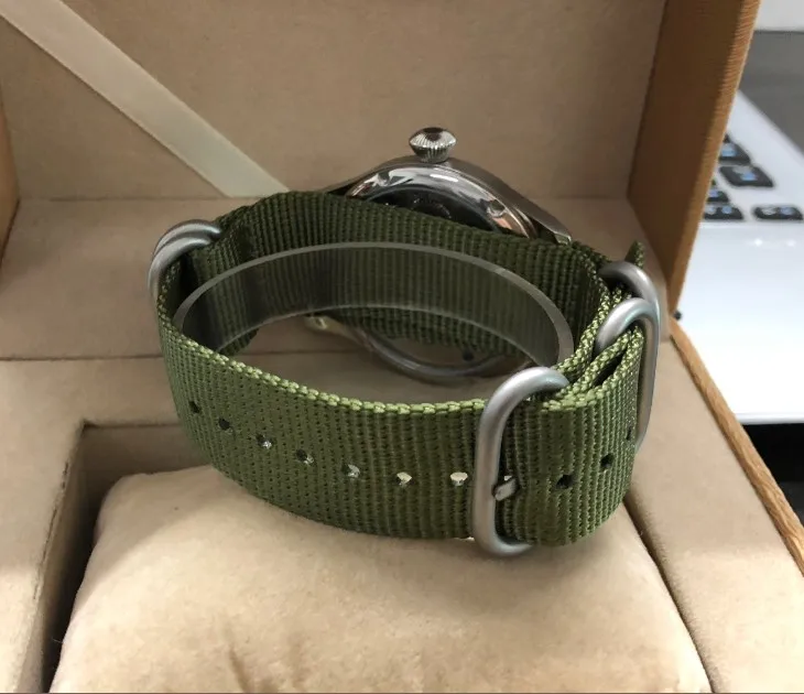 Сапфировое стекло или минеральное 44 мм PARNIS черный циферблат 6498/3621 механические