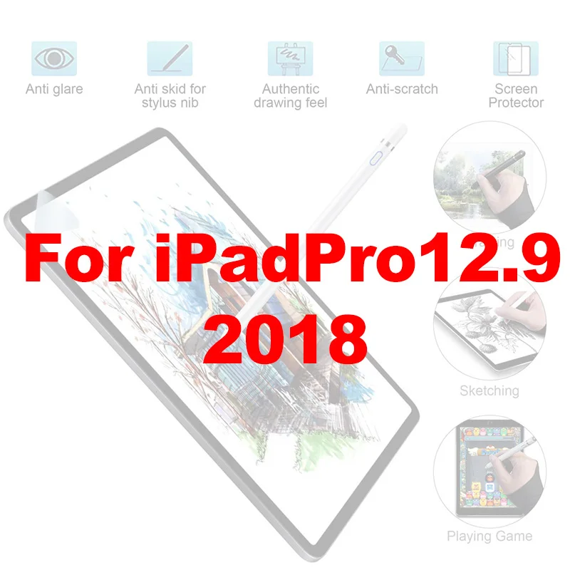 For Pro 12.9 2018 Бумажная Защитная пленка для экрана для iPad 9,7 Pro 11 12,9 10,5 дюймов Air 3 Mini 5 4 Mini5 матовая пленка с антибликовым покрытием, Новинка - Цвет: For Pro 12.9 2018