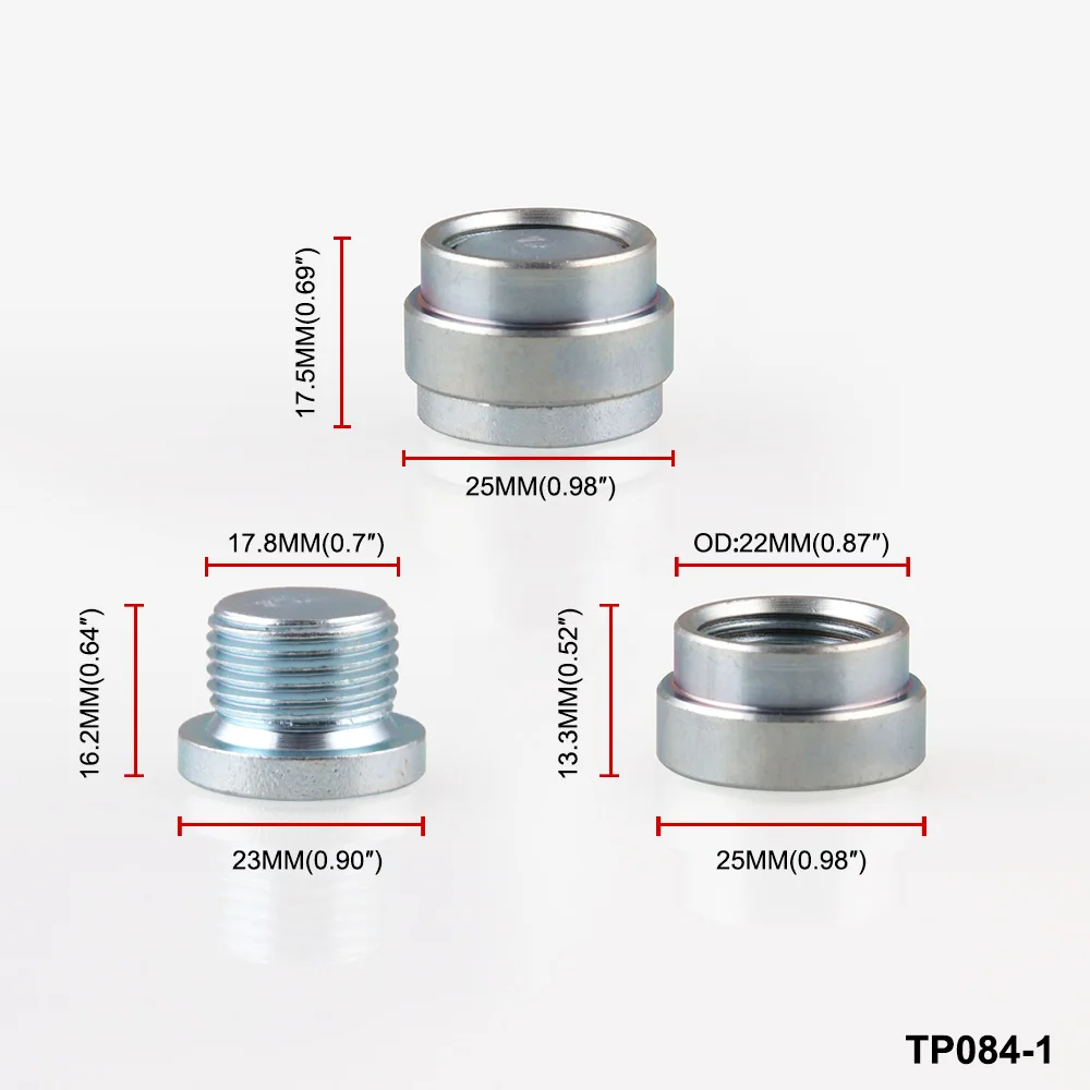 Железо M18X1.5 O2 кислородный датчик ступенчатое крепление затычки кислородный датчик фитинги сварной TP084-1