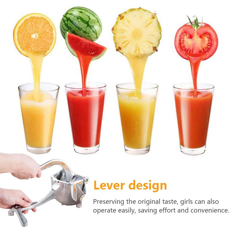 

Silver Aluminum Alloy Manual Juicer Fruit Squeezer Juice Squeezer Lemon Orange Juicer Press Household Multifunctional Juicer