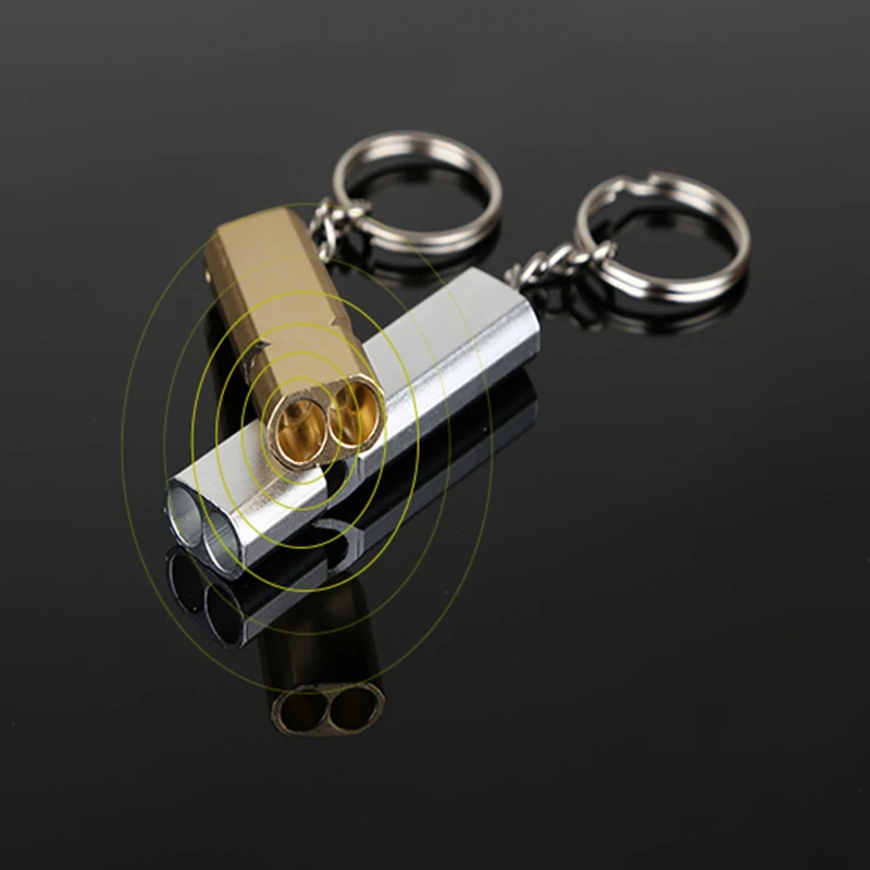 

1pcs 120 Decibels Outdoor Keychain Whistle Cheerleading Whistle Aluminum Alloy Emergency Survival Whistle Multifunction Tools
