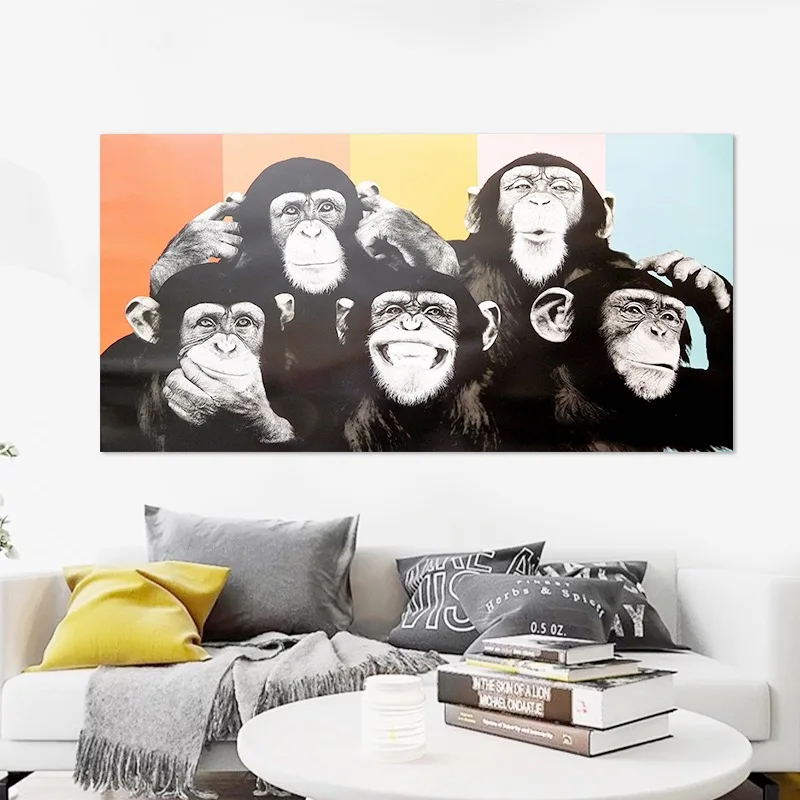 Настенное искусство семейный Декор Gorilla домашний декор холст принты