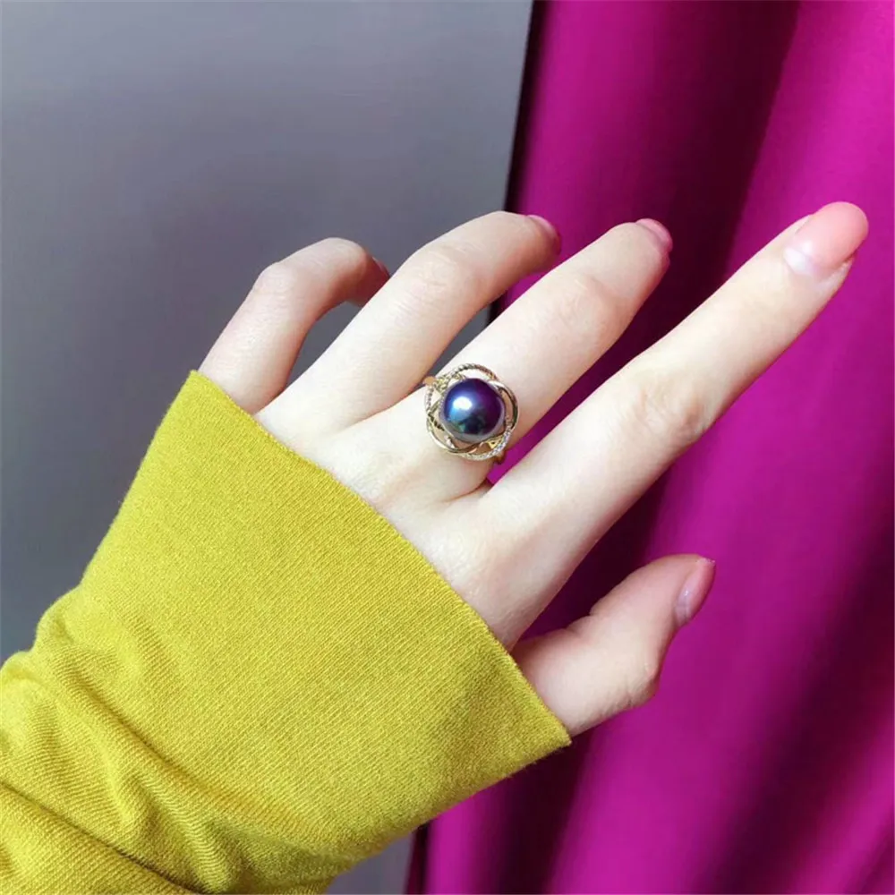 

Adjustable Ring Jewelry Parts Fittings Silver Accessories Ring Settings Findings Set Base Component Pearl Ring Women Nice Gift