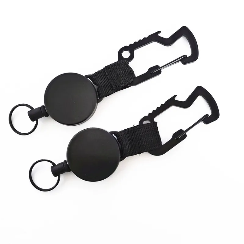 Retractable Mountaineering Rock Carabiner With Cable Safety Master Screw Lock Buckle Keychain Organizer Pocket Climbing Equipmen | Спорт и