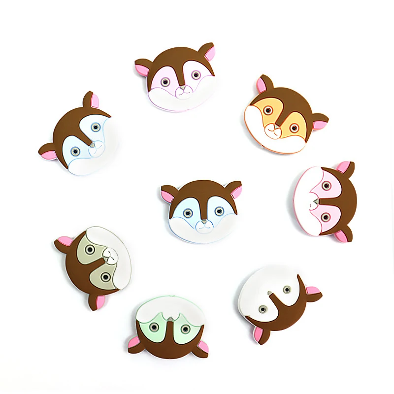 Coskiss New 5pcs Silicone Cute Mini Fawn Beads Animal Baby Teether Infant Teething Bead For DIY Necklace Accessories Toys | Мать и