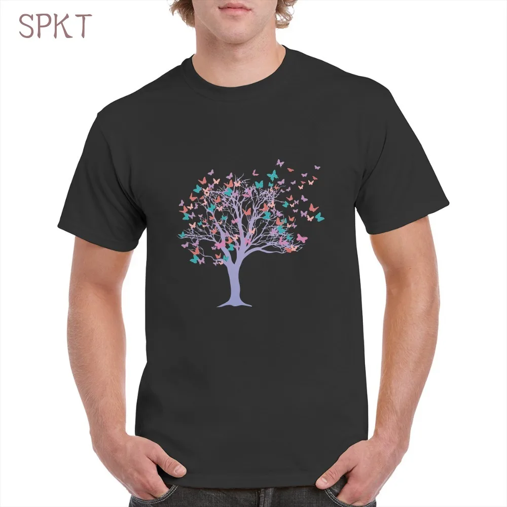 

Butterfly Tree Beautiful Butterfly And Tree Lover Graphic Tshirt Unisex 100% Cotton Casual Tops Oversized Female/Male's T-Shirts