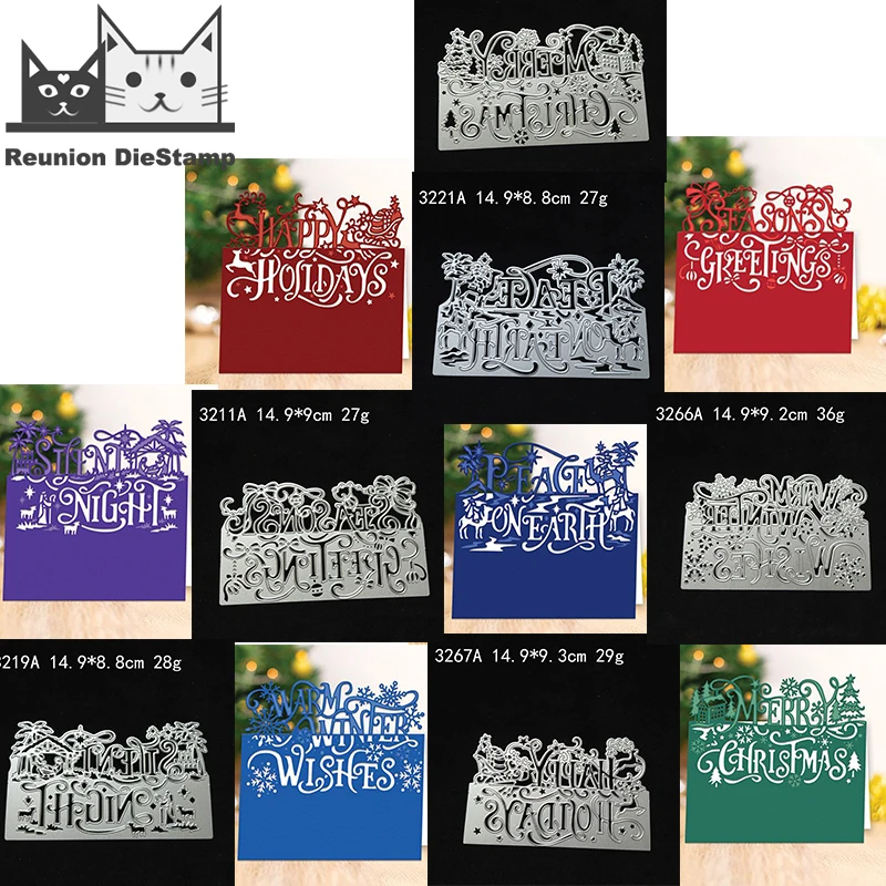 

Рождественские благословения фраза кружева металлические Вырубные штампы Сделай Сам Скрапбукинг стальное ремесло вырезанные тиснения бу...