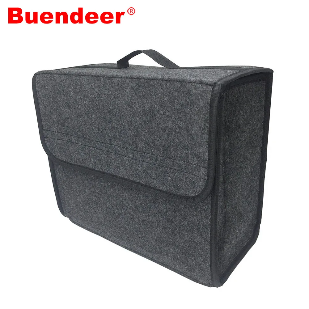 Buendeer Автомобильная сумка Органайзер 35x30x20 см складной мягкий войлочный ящик для