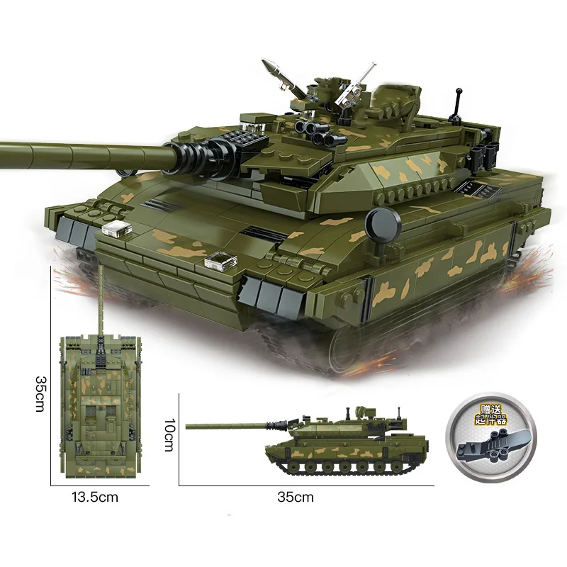 Военная серия мировая война 1:25 немецкий леопард 2 главный боевой танк DIY модель