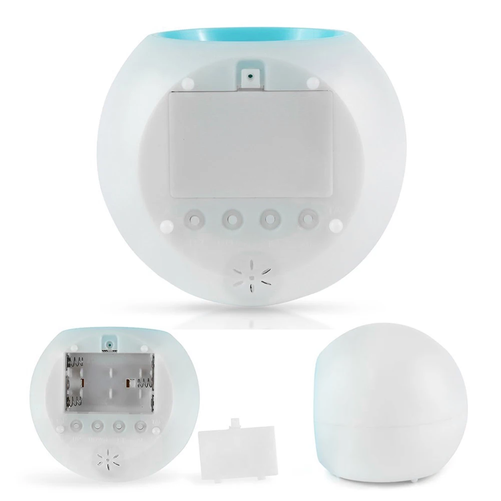 2019 New Creative 7 Color Changing Light Alarm Clock LCD Screen Digital Thermometer Night Glowing Cube Home Decor | Дом и сад