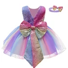 Детское платье принцессы на 1-й день рождения, на Возраст 3-24 месяца